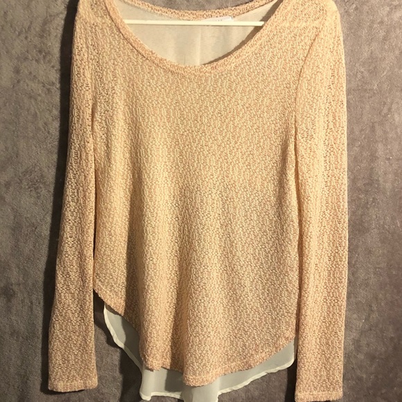 lush hi low sheer back sweater - Picture 4 of 5